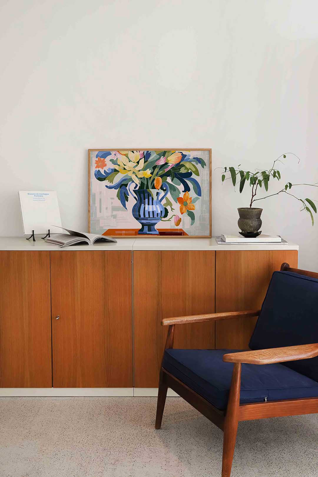 Bloemen in vaas Poster