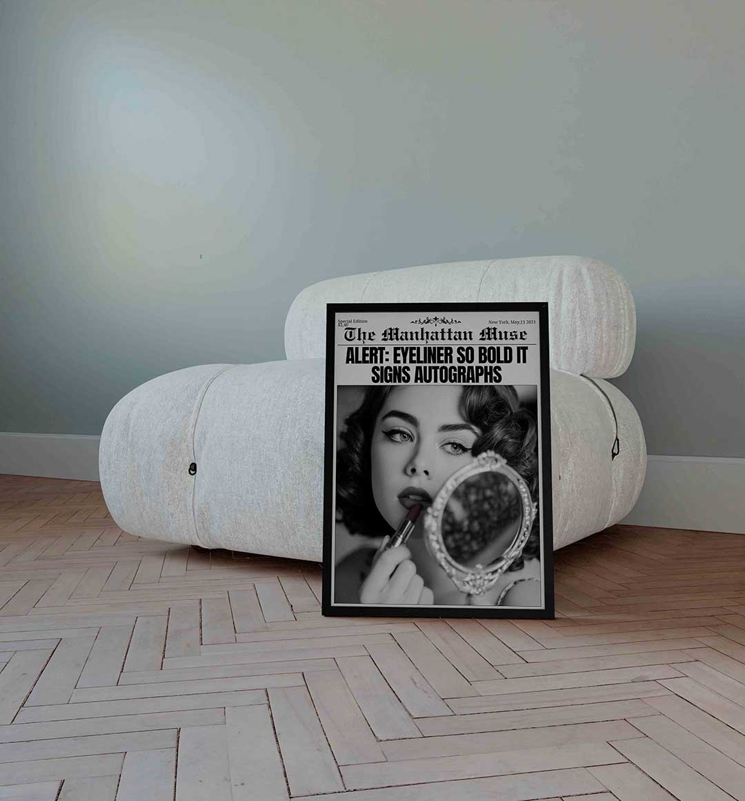 Vrouw met spiegel Poster