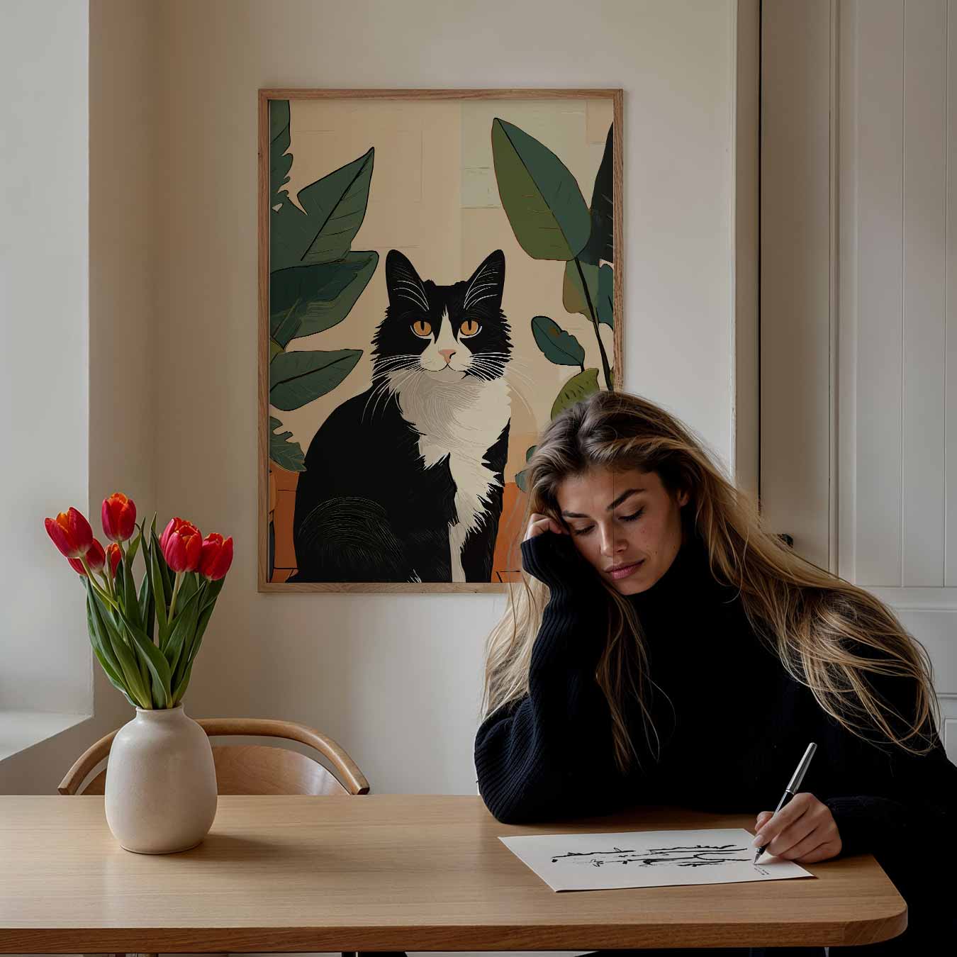 Stijlvolle Kattenwonders Poster-WallArtistic