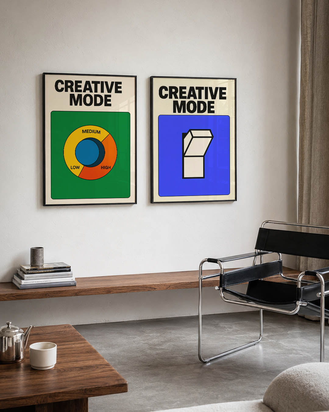 Kleurrijke cirkelcompositie Posterset