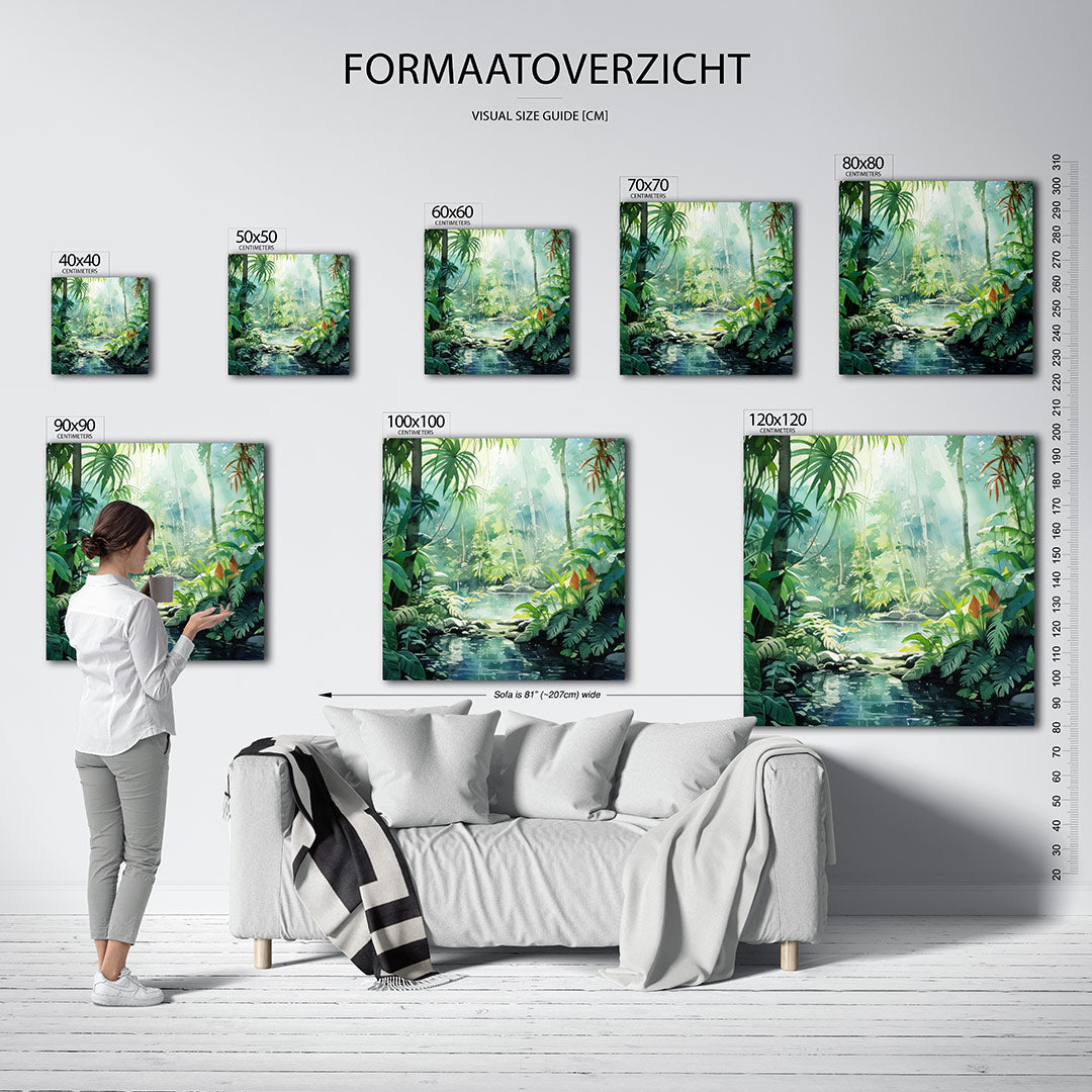 Lush groene oase Kunstwerk