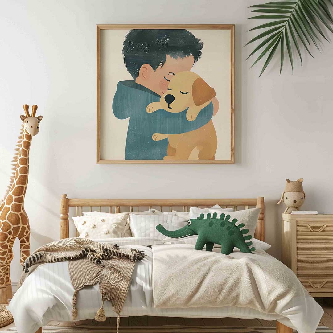 Kind met hond Poster