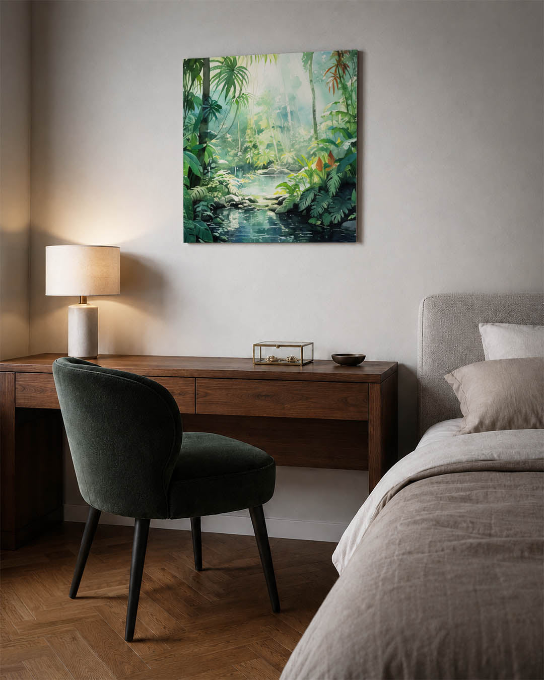 Lush groene oase Kunstwerk