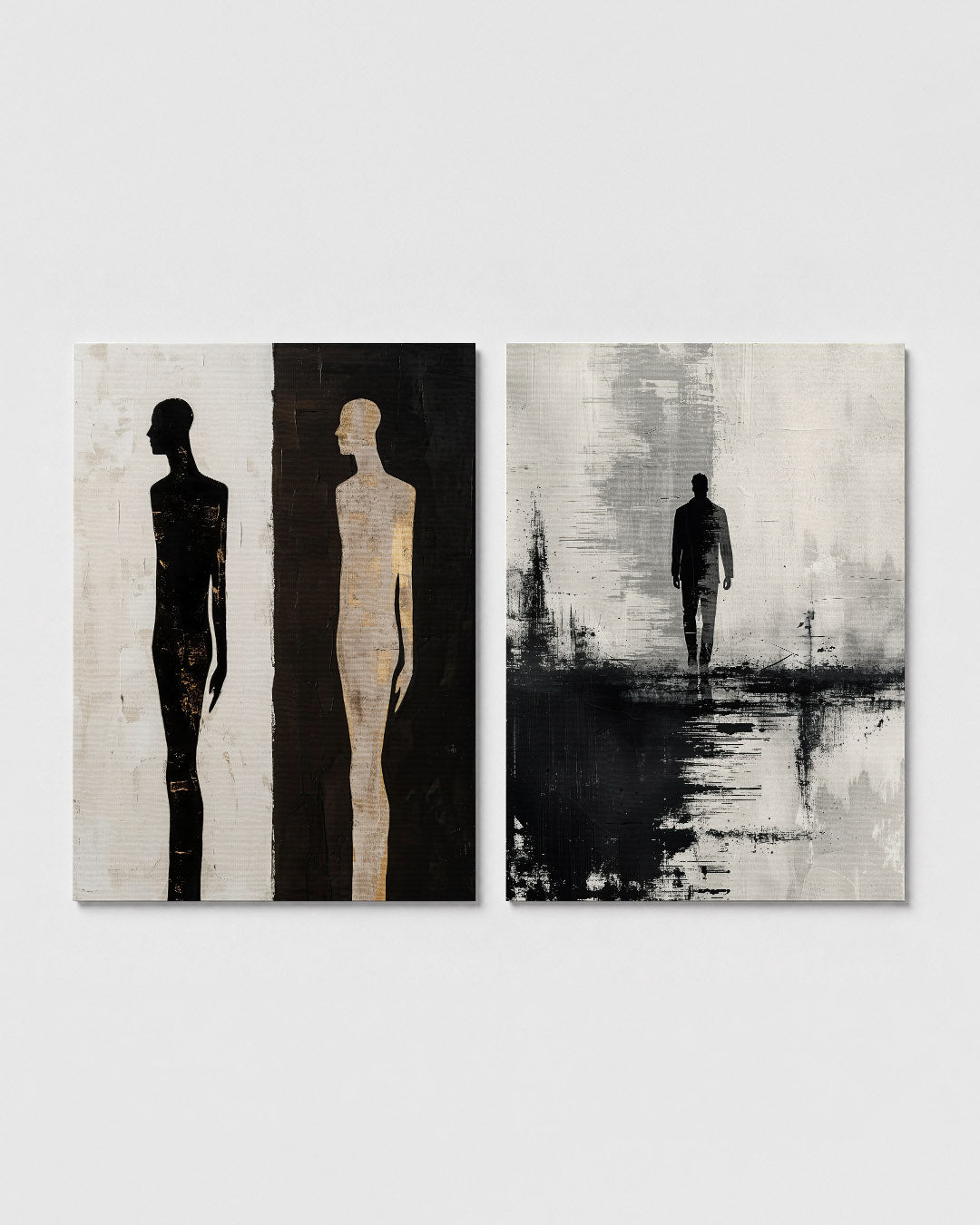 Contrasterende silhouetten Posterset
