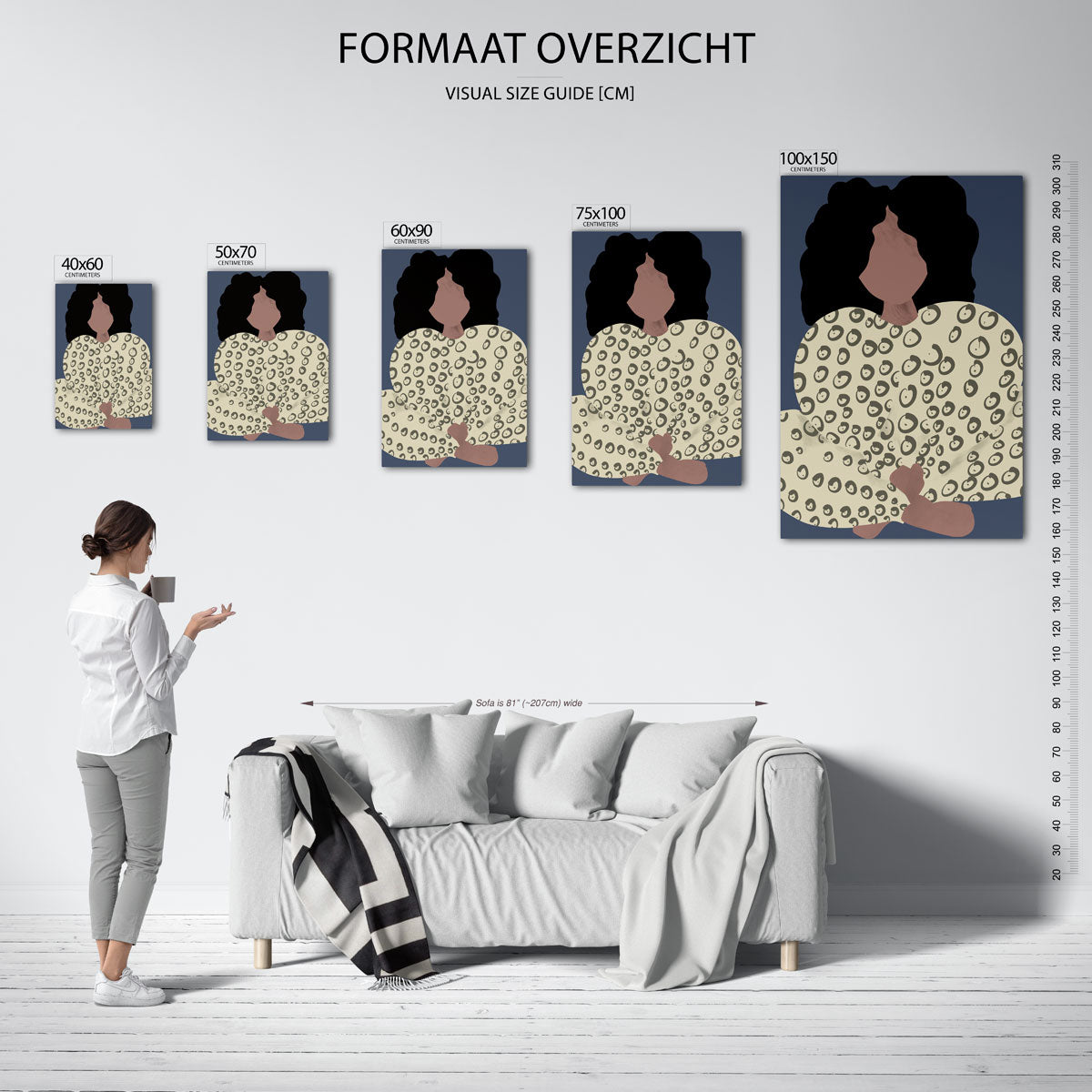 Gestileerde vrouwelijke vorm Kunstwerk