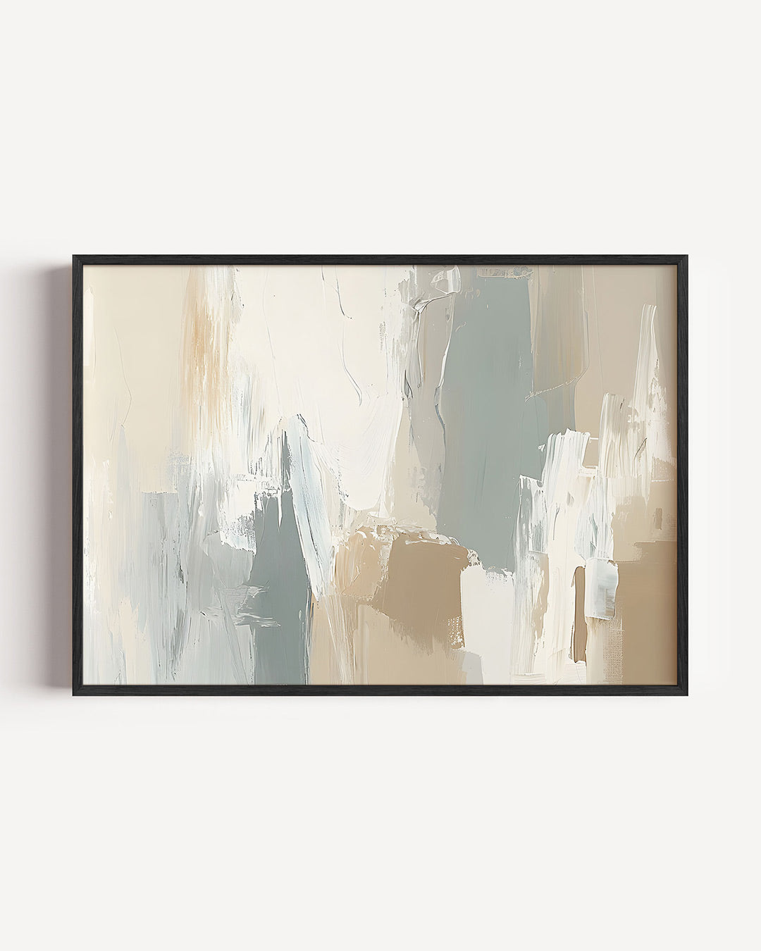 Abstracte beige en grijze Poster