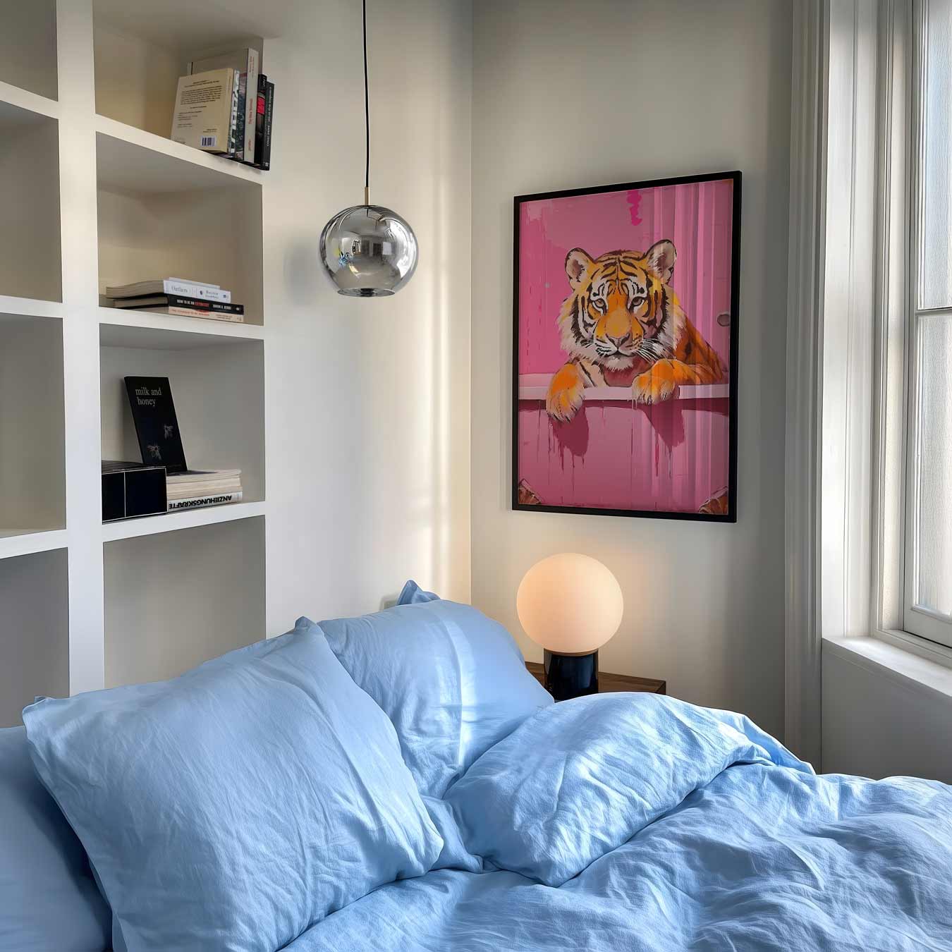 Tijger in Badkuip Poster-WallArtistic