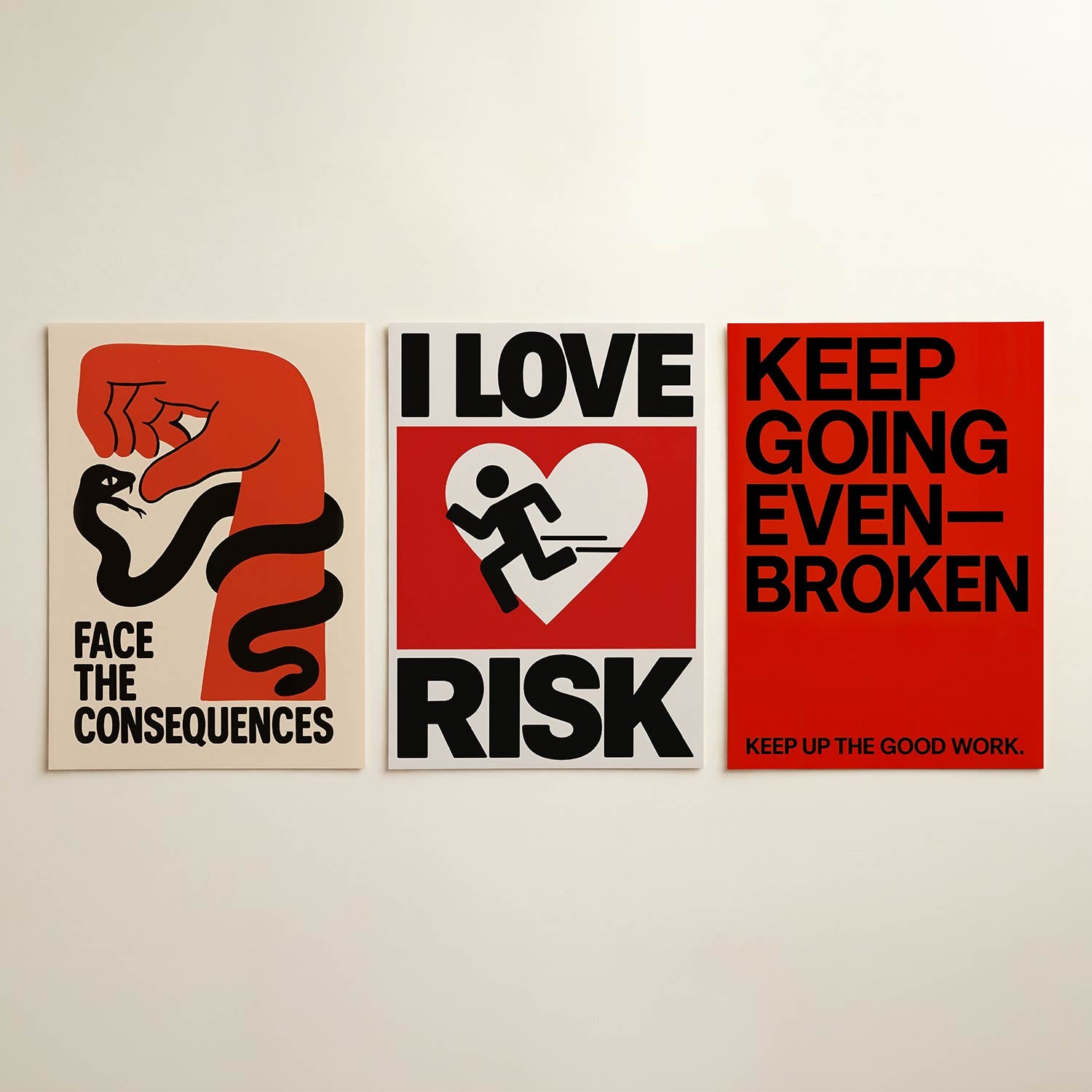 Krachtige confrontatie Posterset