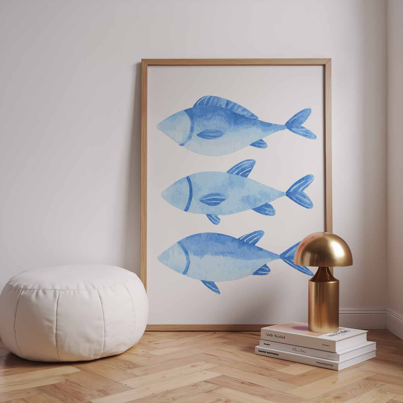 Waterverf Vissen Kunst Poster-WallArtistic