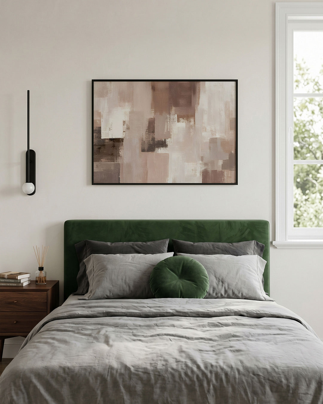 Abstracte beige rechthoeken Poster