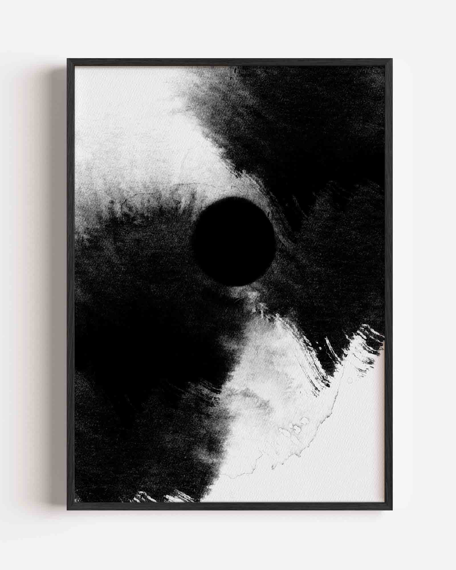 Zwart wit cirkel Poster