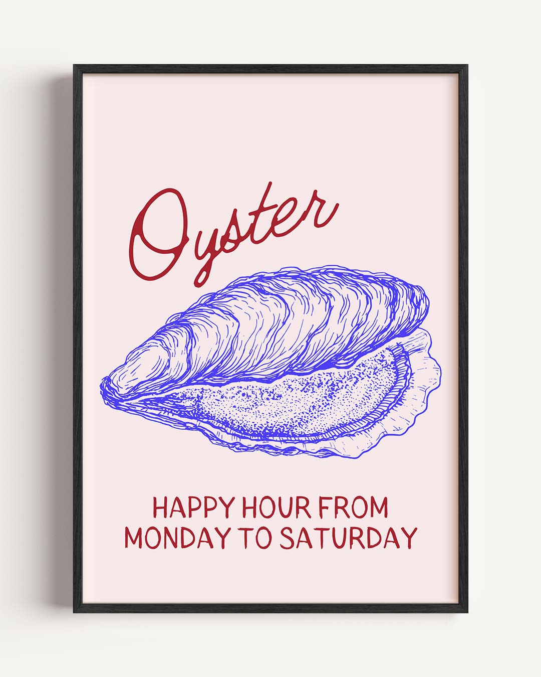 Oester Happy Hour Poster-WallArtistic