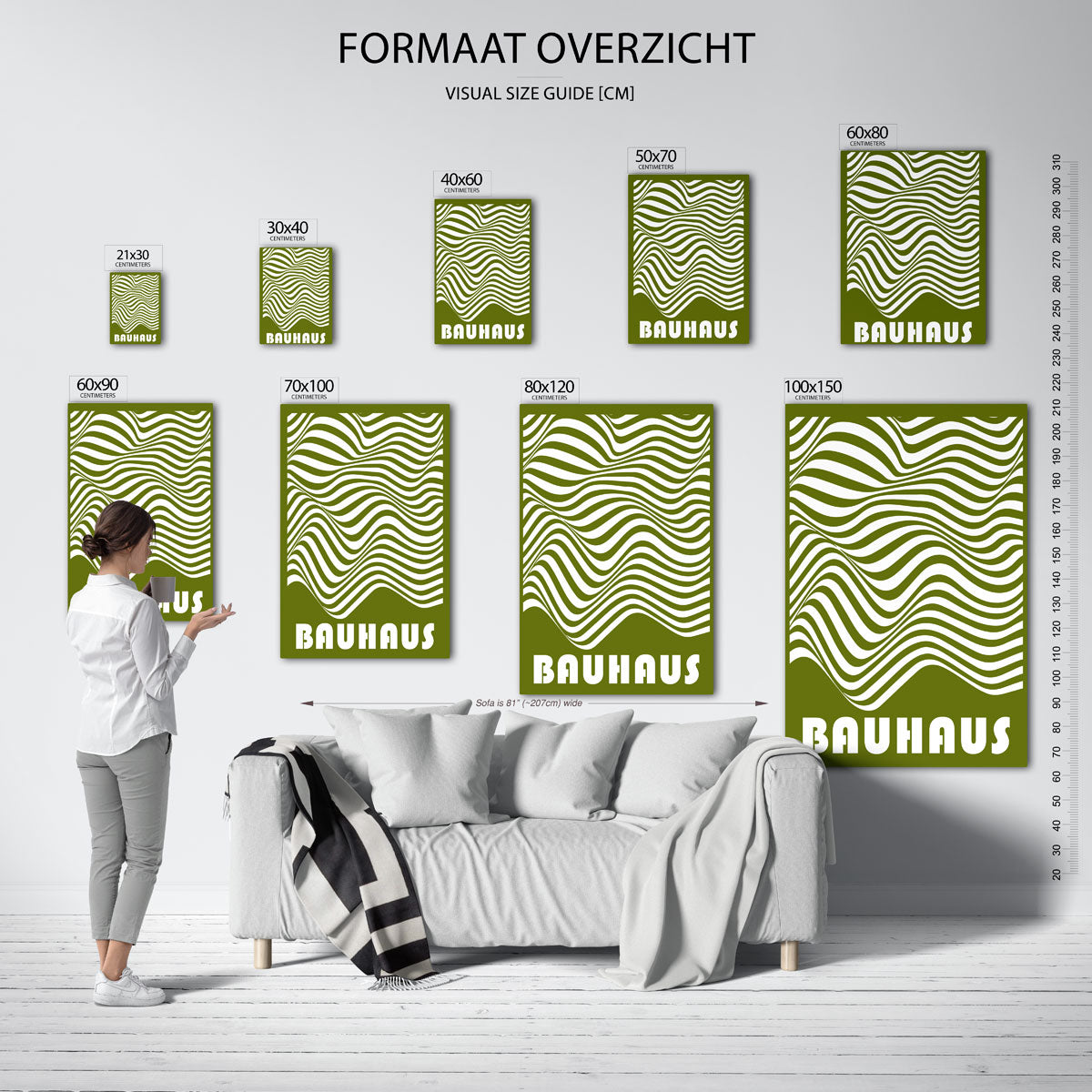 Golvend lijnenspel Poster