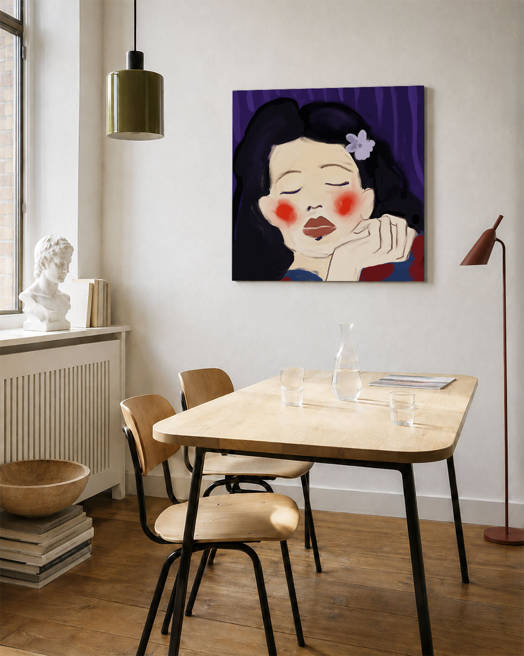 Dromerige vrouw Kunstwerk