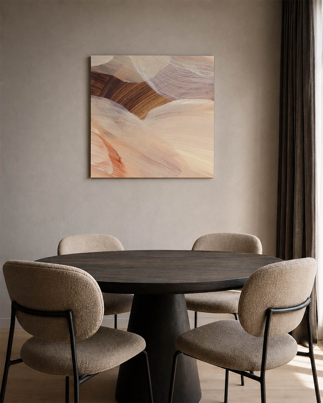 Organische borstelstreken Kunstwerk
