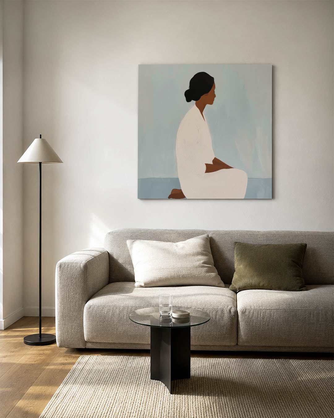 Rustige silhouet Kunstwerk