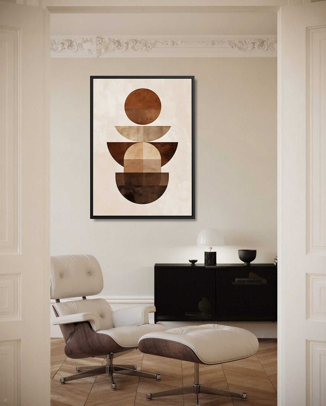 Geometrische vormen compositie Kunstwerk