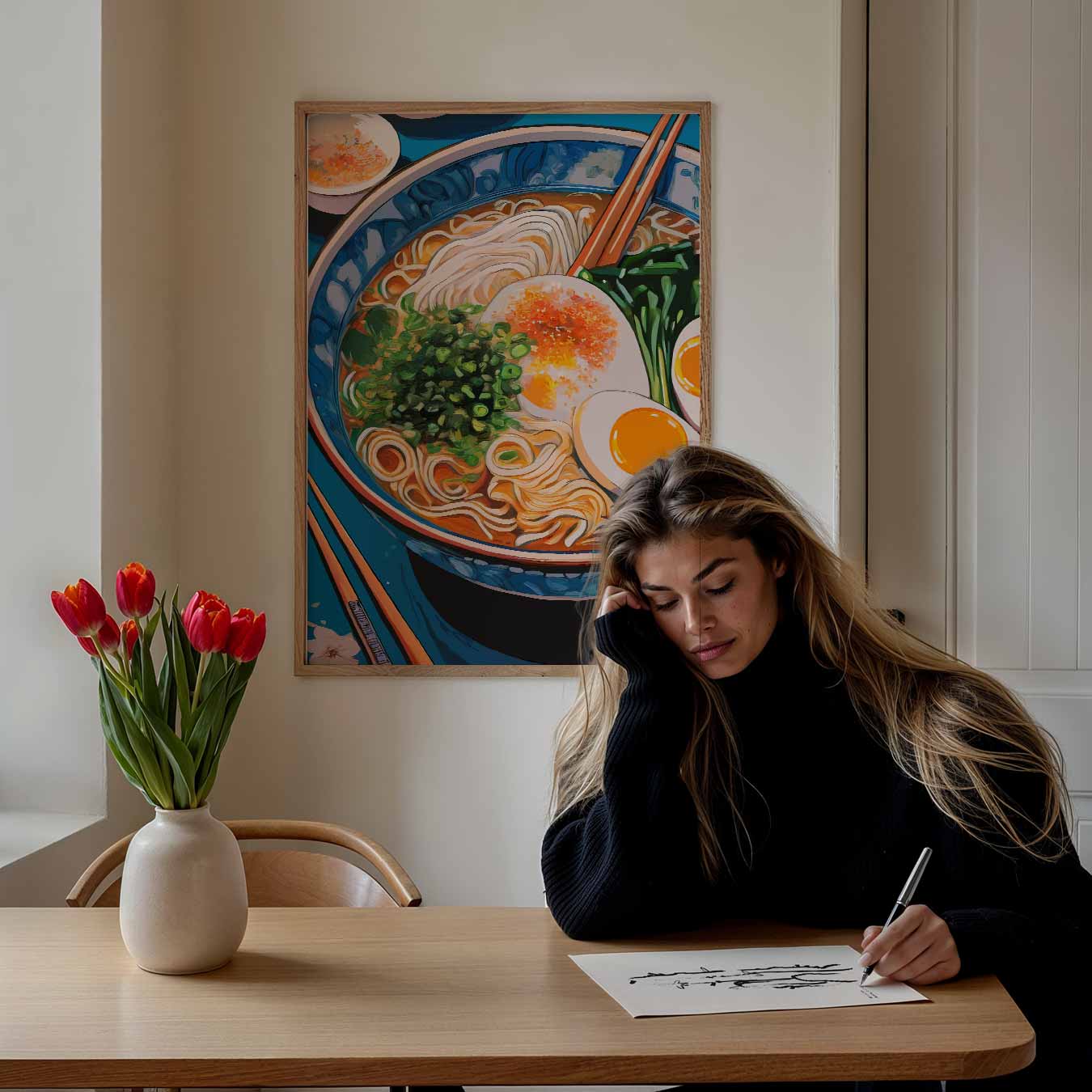 Kleurrijke Ramen Kunstposter-WallArtistic