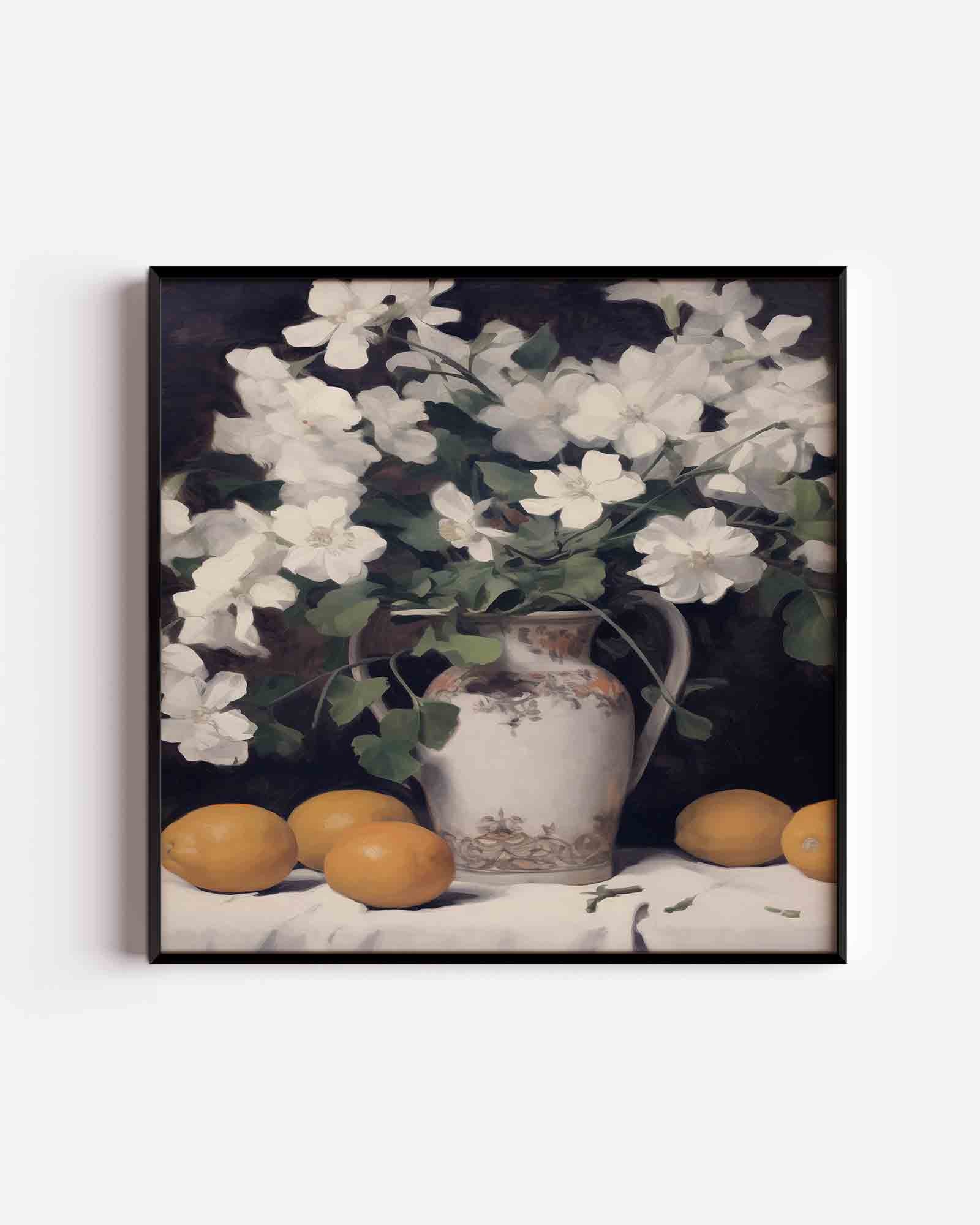 Bloemen en citroenen Poster