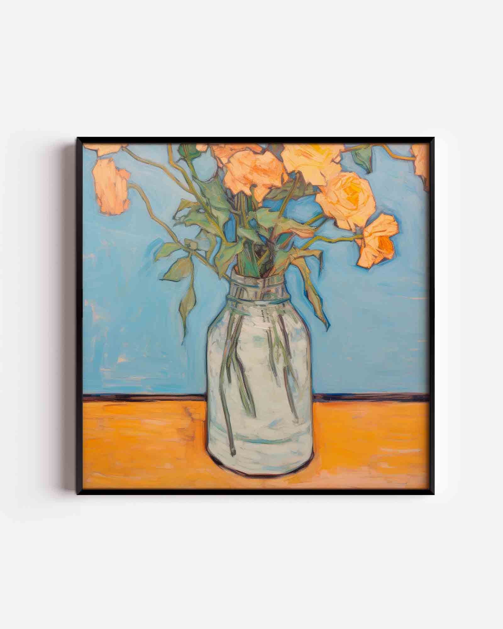Bloemen in vaas Poster