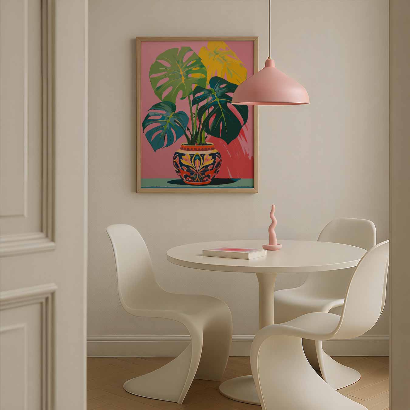 Tropische Bladeren in Vrolijke Kleuren Poster-WallArtistic