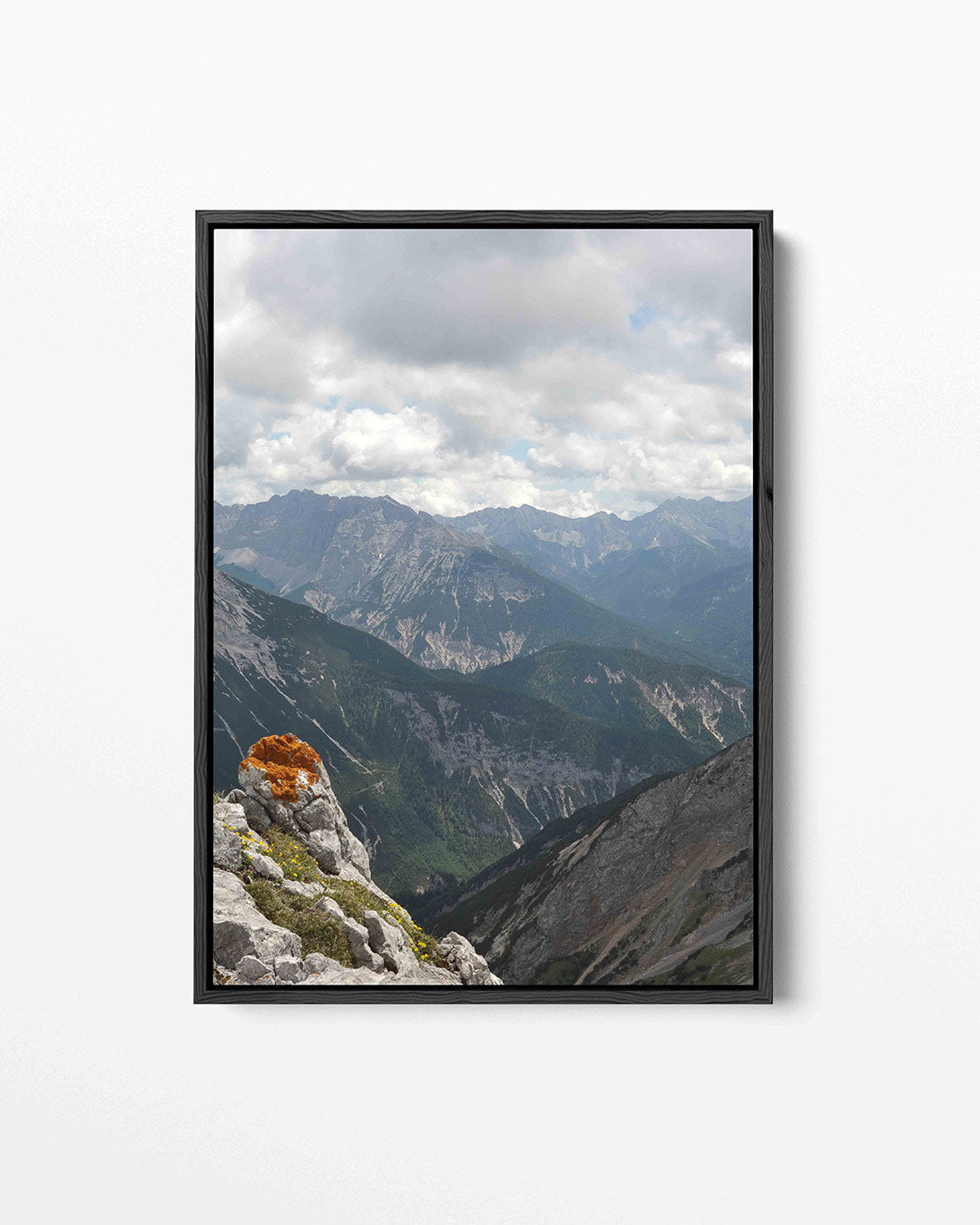 Berglandschap met wolken Kunstwerk