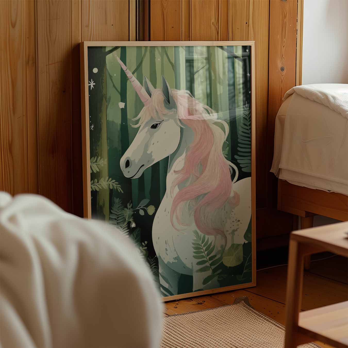Magische Eenhoorn in het Bos Poster-WallArtistic