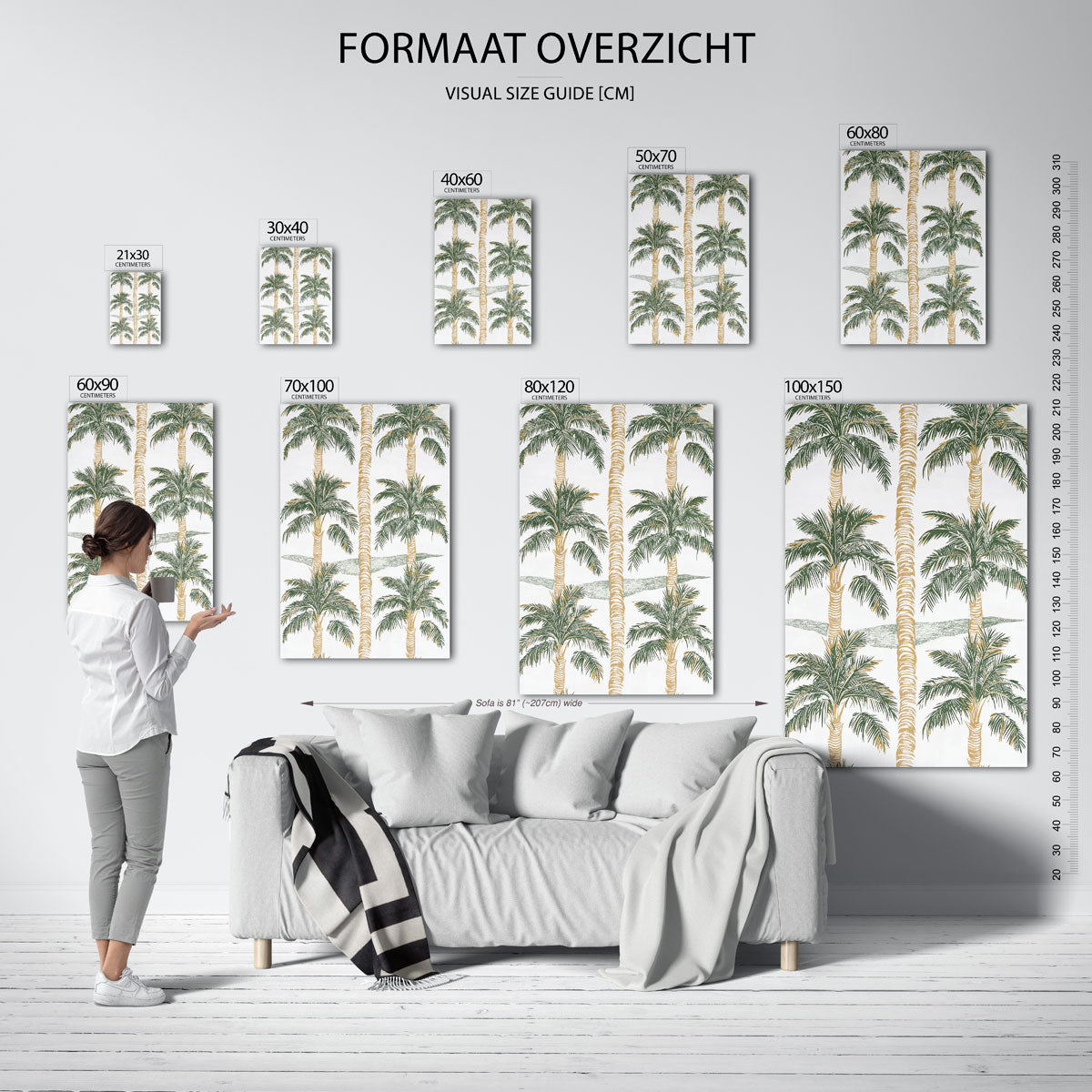Palmbomen patroon Poster