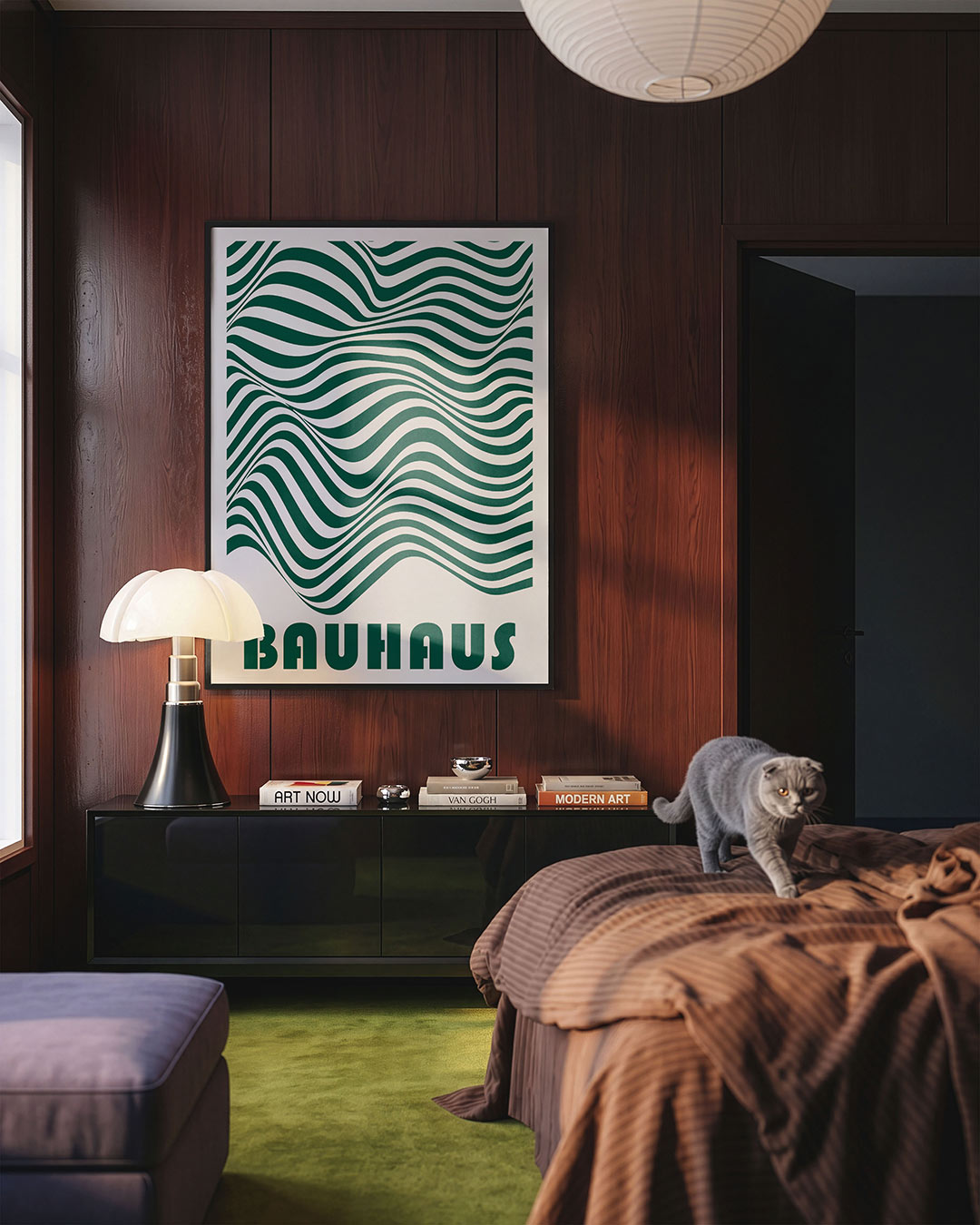 Golvend lijnenspel Poster