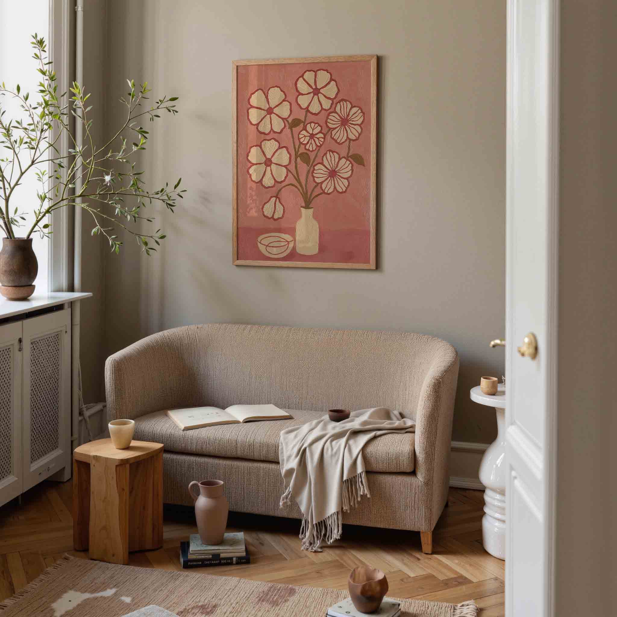 Bloemen in vaas Poster