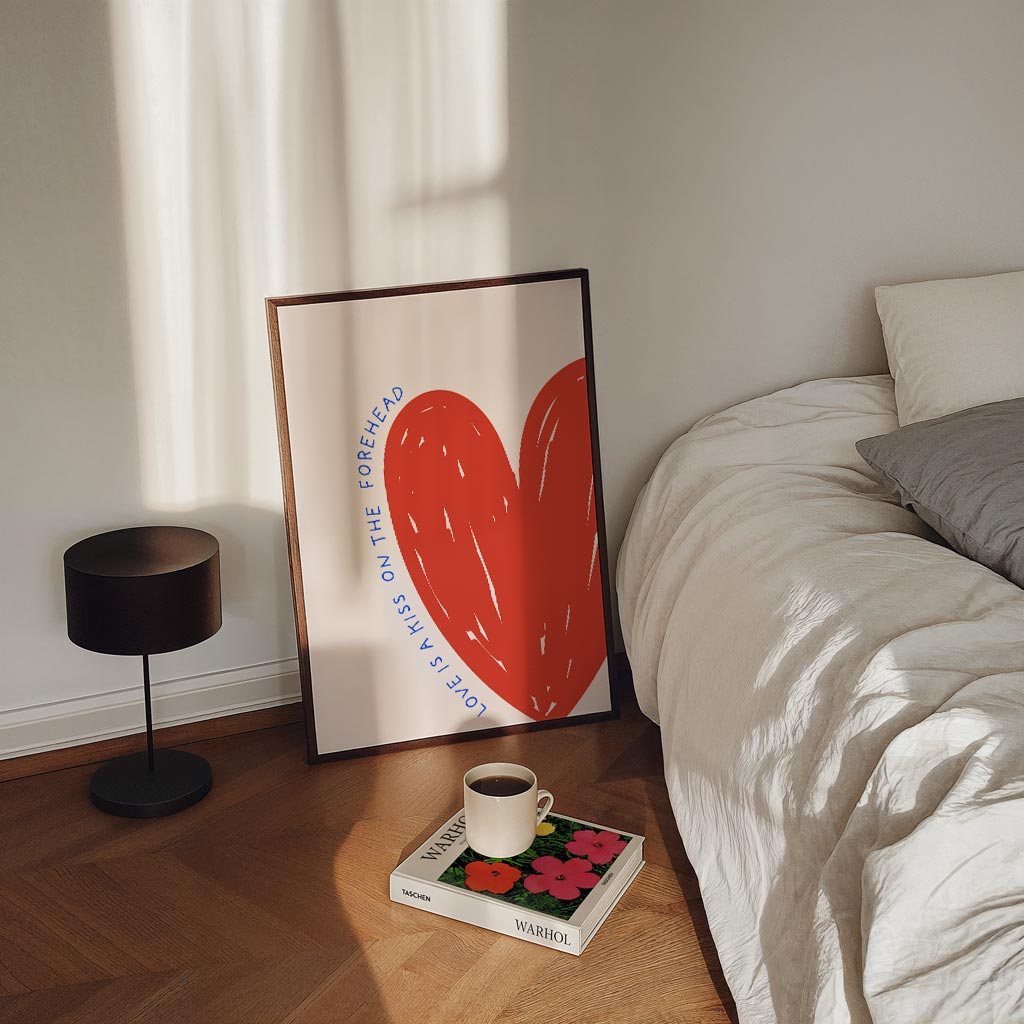 Liefdevolle Kus Voorhoofd Poster-WallArtistic
