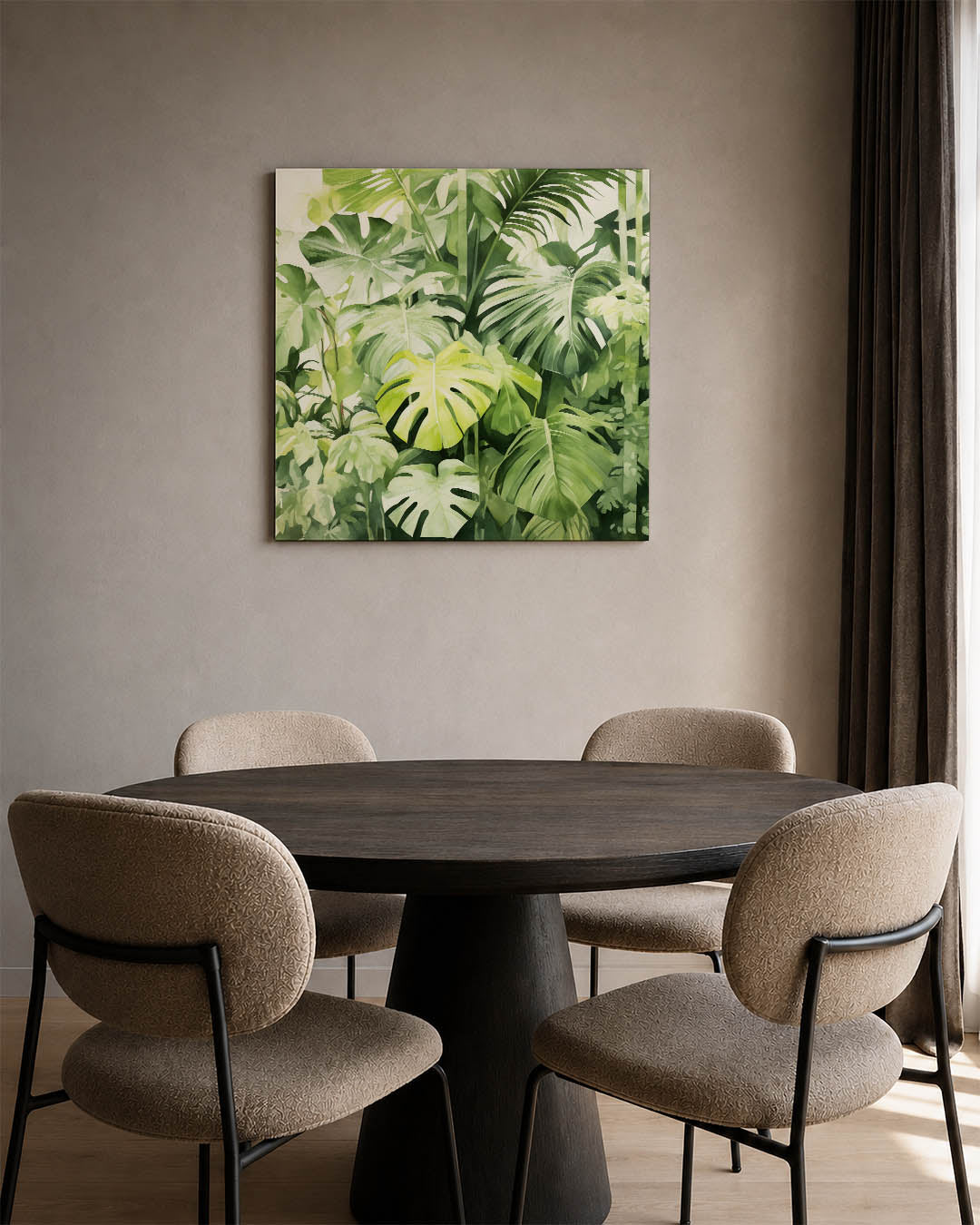 Groene bladeren compositie Kunstwerk