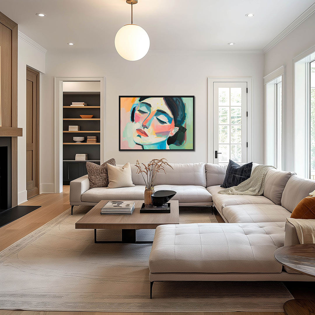 Dromerige kleurencompositie Kunstwerk