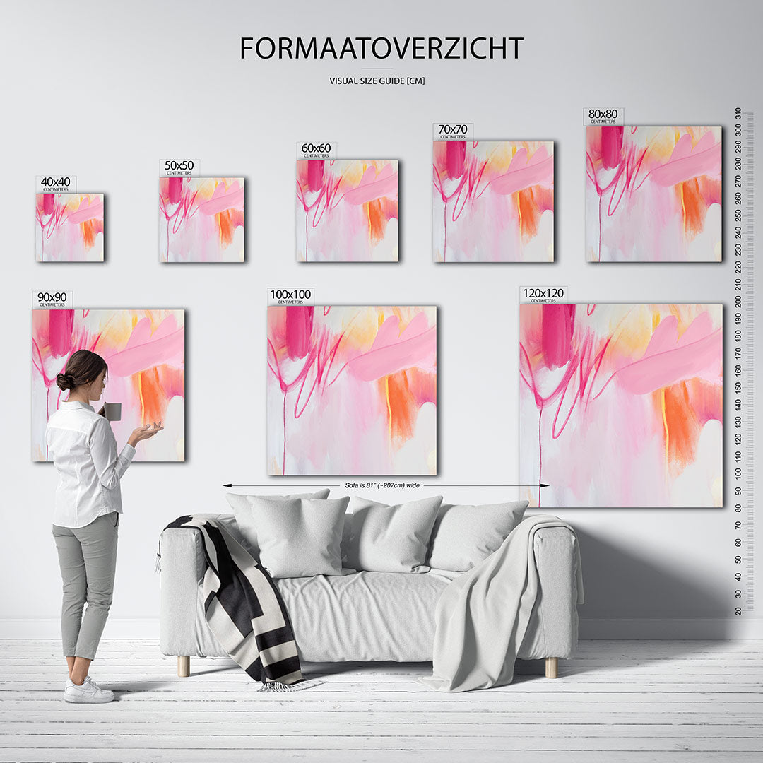 Dynamische kleurenexplosie Kunstwerk