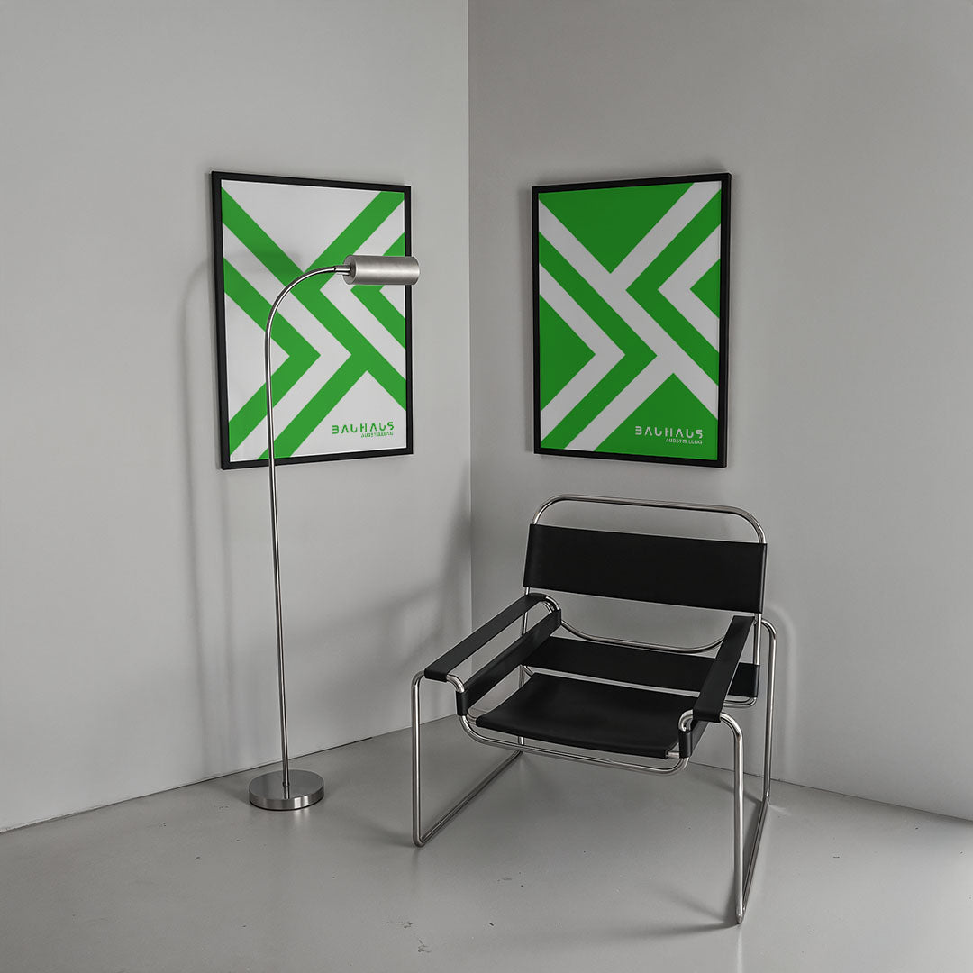 Groene lijnenspel Posterset
