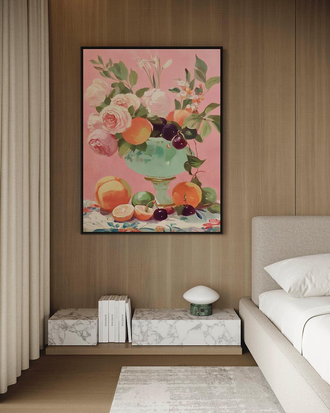 Bloemen en fruit Kunstwerk