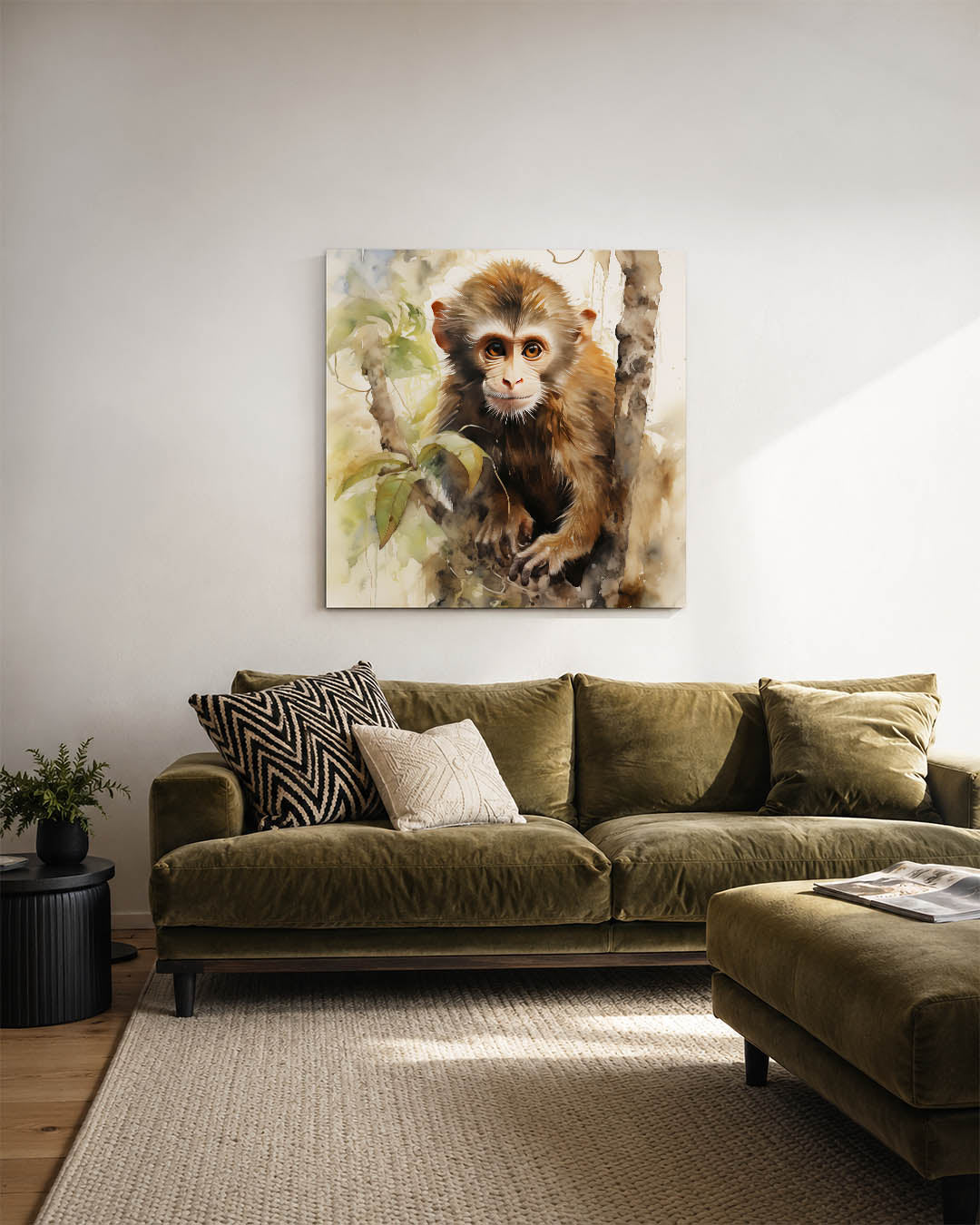 Jungle aap portret Kunstwerk