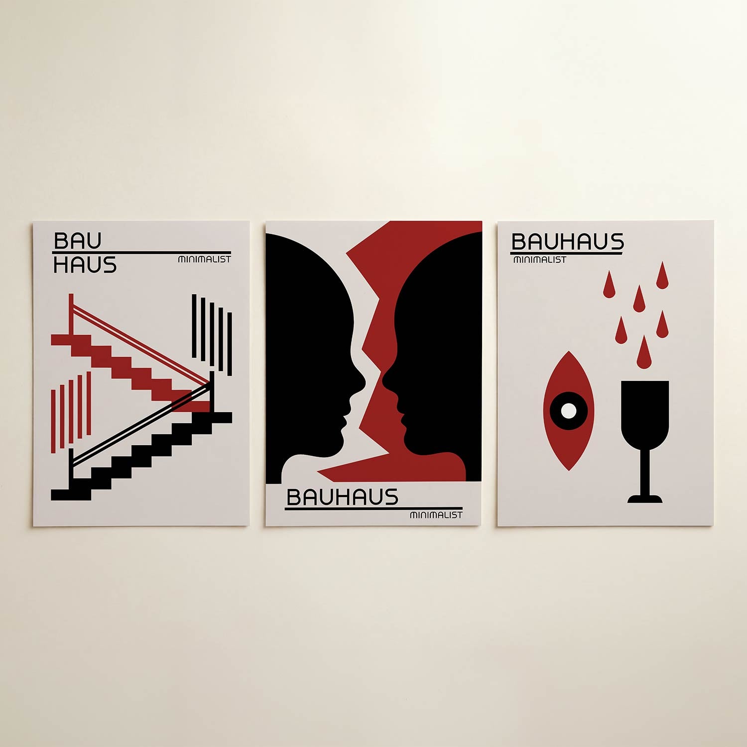 Trapvormen en lijnen Posterset