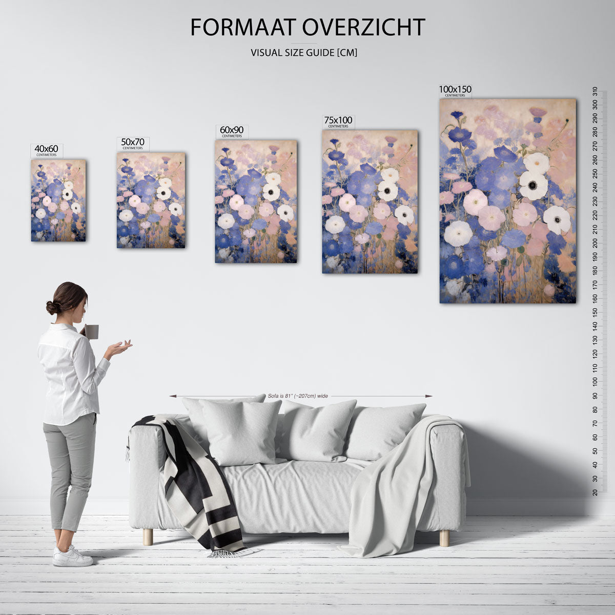 Bloemrijke compositie Kunstwerk
