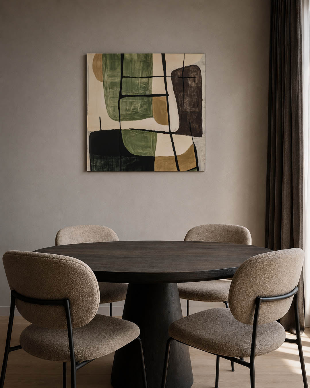 Organische vormen compositie Kunstwerk