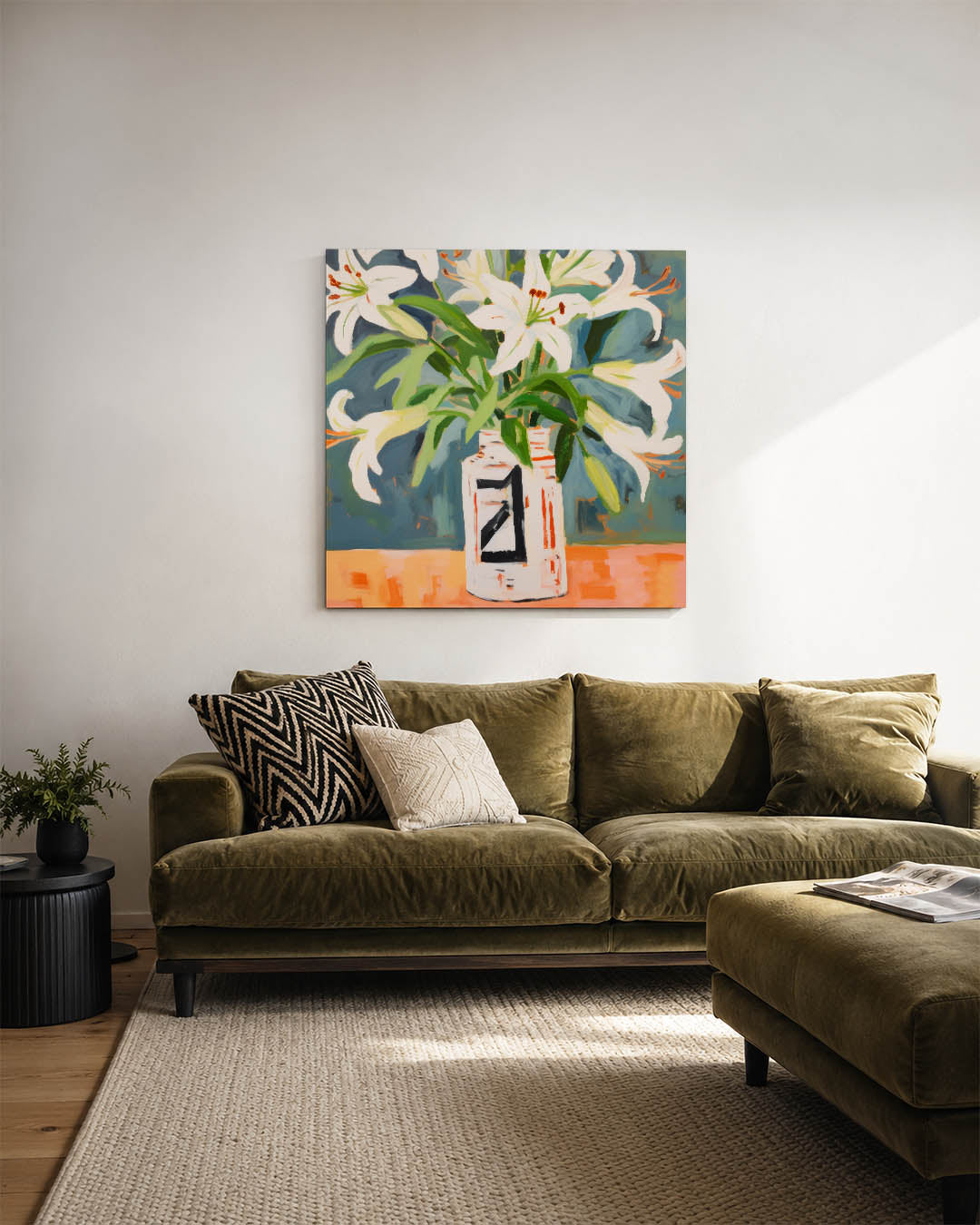 Bloemrijke compositie Kunstwerk