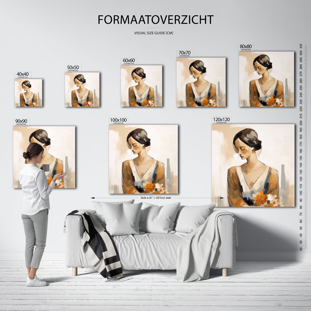 Vrouw met bloemen Poster