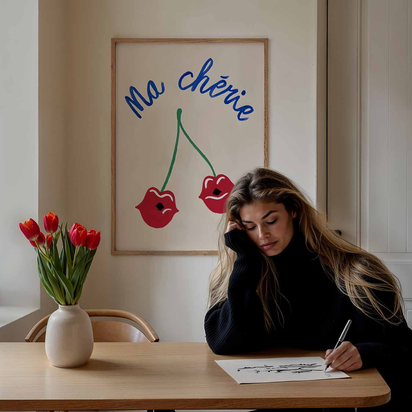 Ma Chérie Kersen Poster-WallArtistic