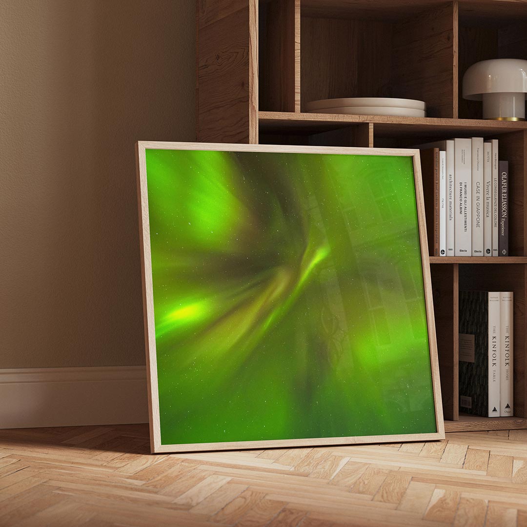 Groene lichtslierten Poster