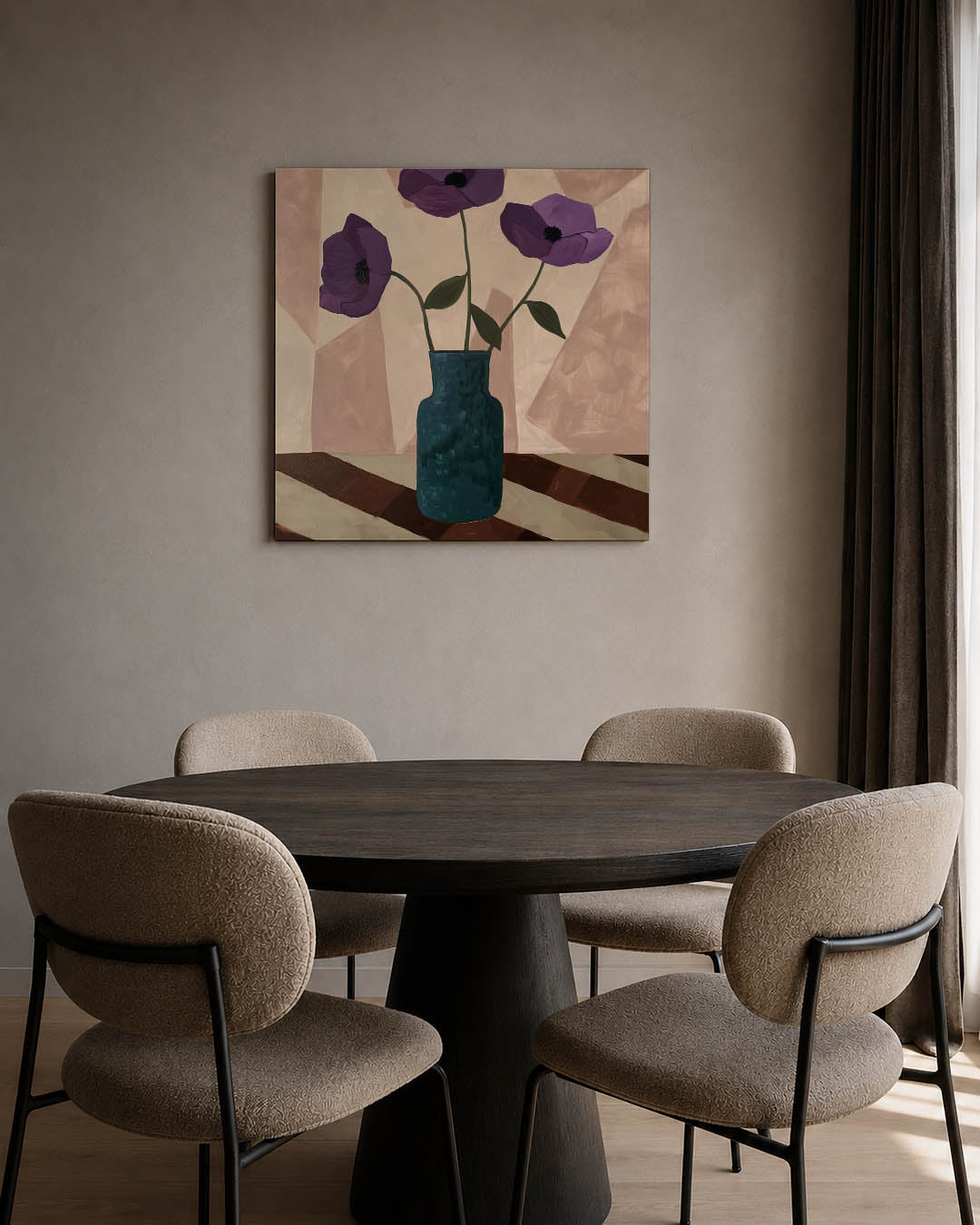 Bloemen in vaas Kunstwerk