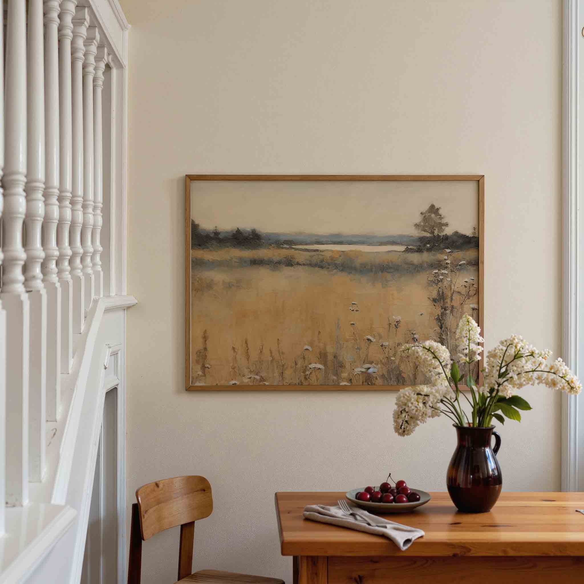 Landschap met bloemen Poster
