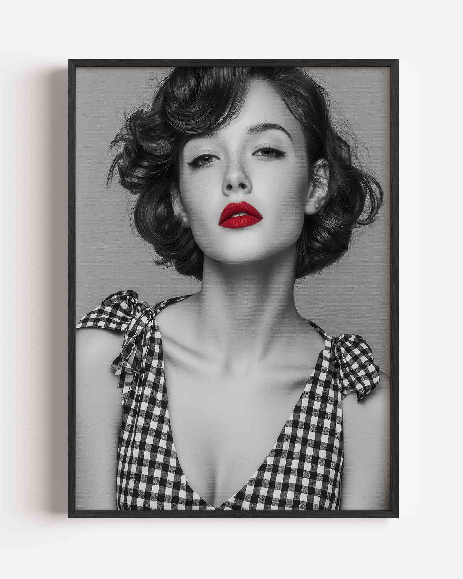 Vrouw met rode lippen Poster