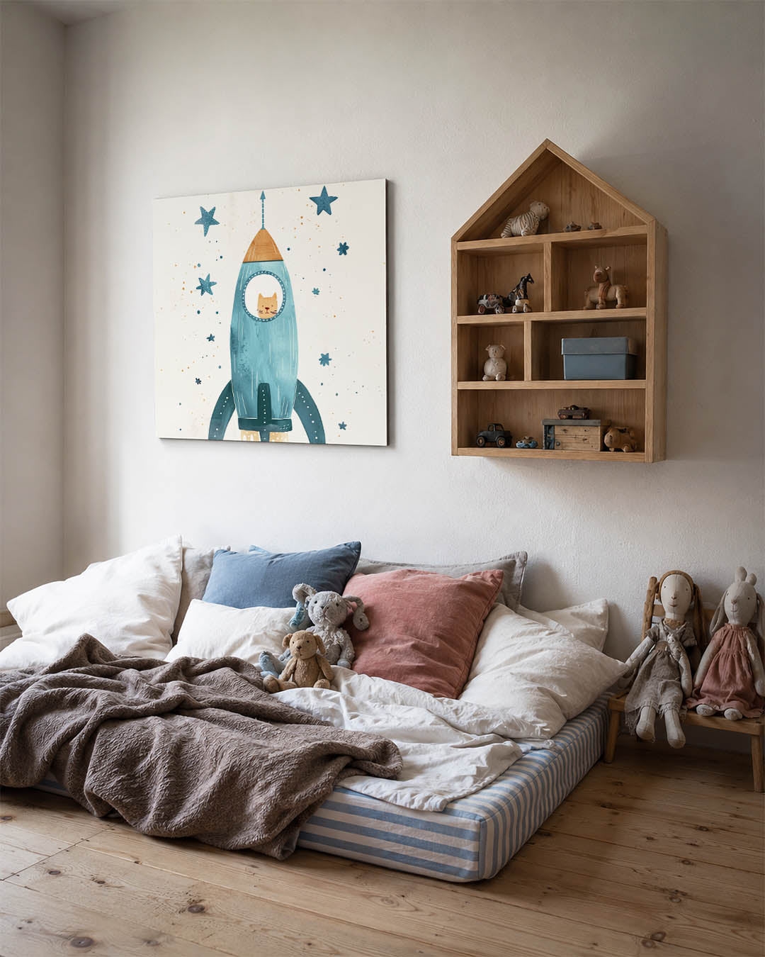 Dromerige ruimteraket Kunstwerk