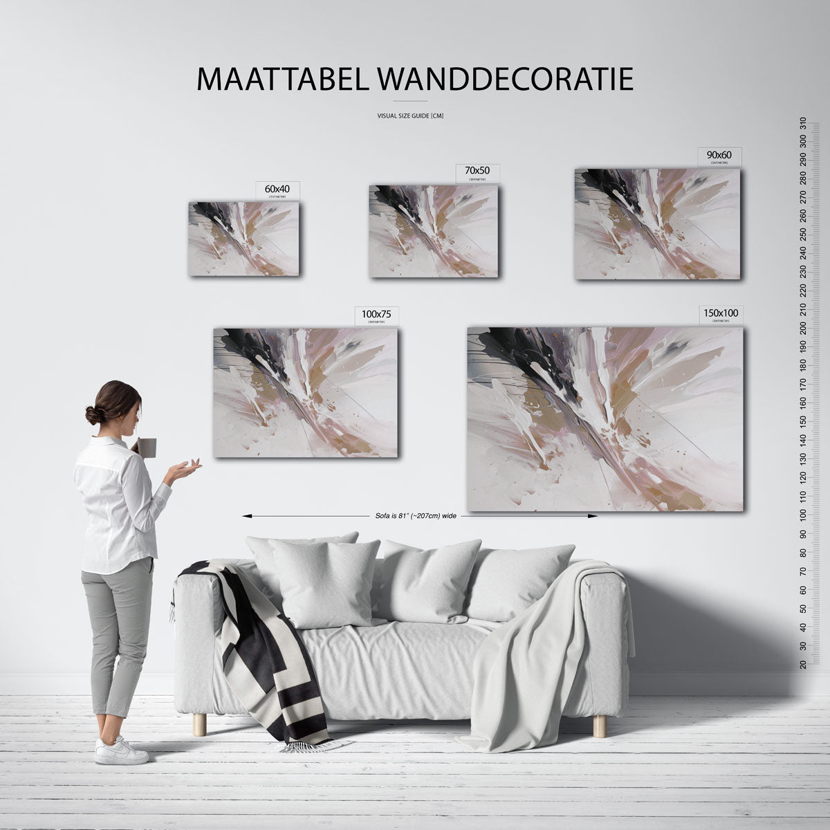 Dynamische kleurenexplosie Kunstwerk