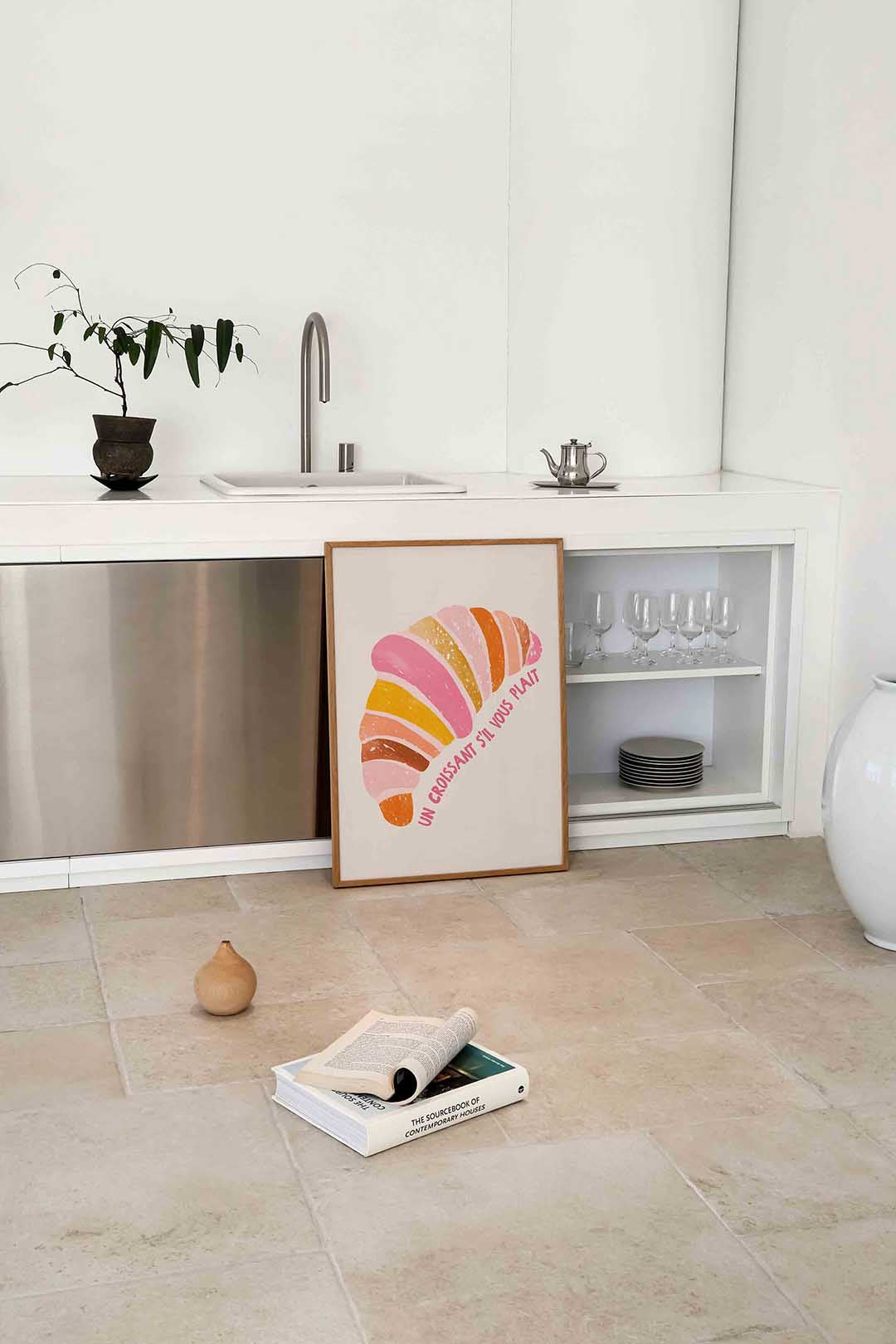 Croissant illustratie Poster